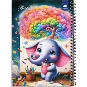 دفتر نقاشی 40 برگ انتشارات بله طرح فیل در حال طراحی کد A4-K202