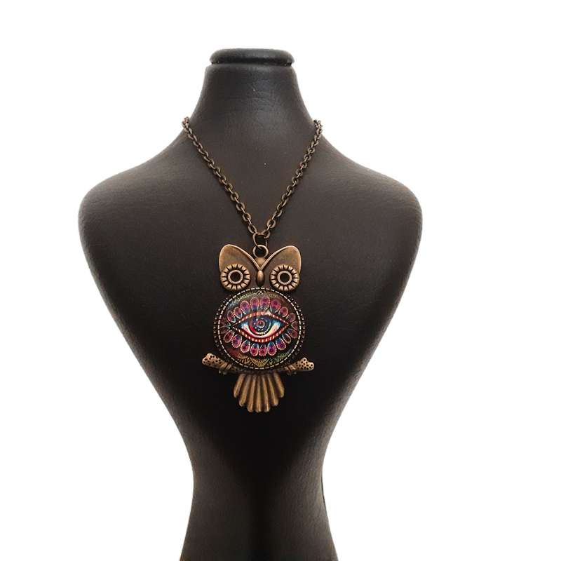 گردنبند دخترانه مدل جغد کد 31