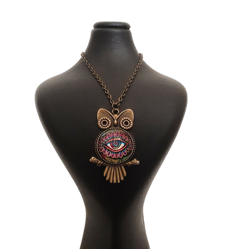 گردنبند دخترانه مدل جغد کد 31