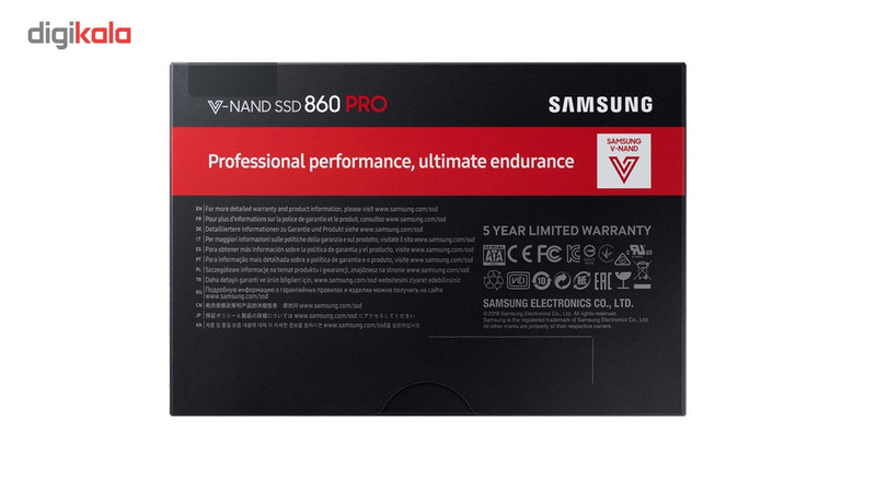 اس اس دی سامسونگ مدل 860 pro ظرفیت 256 گیگابایت