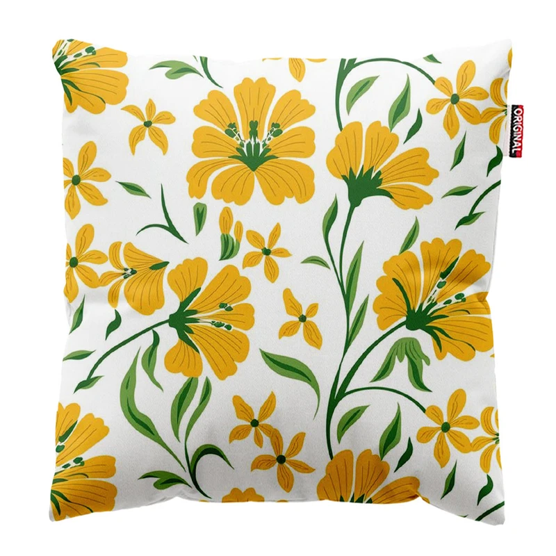  کوسن پاد آفرین طرح گل کد 3416 سایز 30*30 سانتی متر