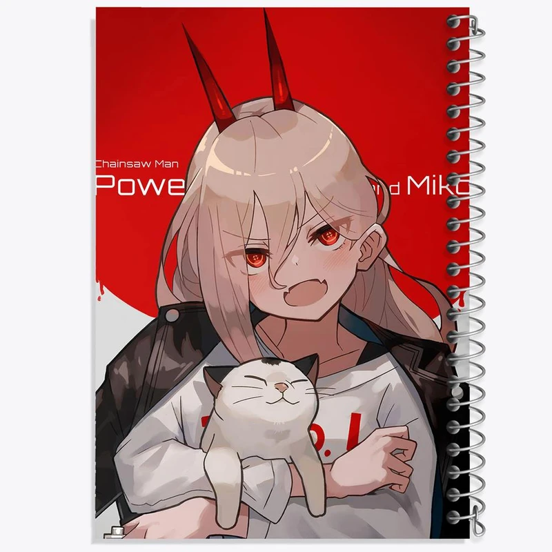 دفتر نقاشی 50 برگ خندالو مدل پاور انیمه مرد اره ای Chainsaw Man کد 23181