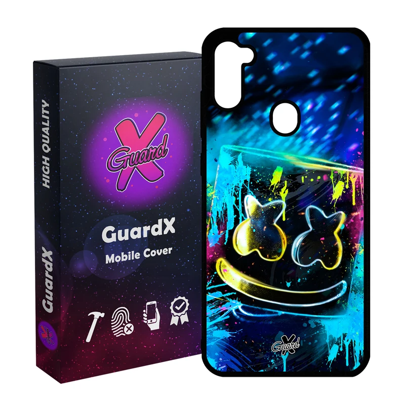 کاور گارد ایکس طرح Marshmello مدل Glass10104 مناسب برای گوشی موبایل سامسونگ Galaxy A11 / M11