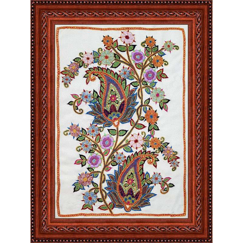 تابلو سوزن دوزی مدل پته طرح بوته جغه کد 11