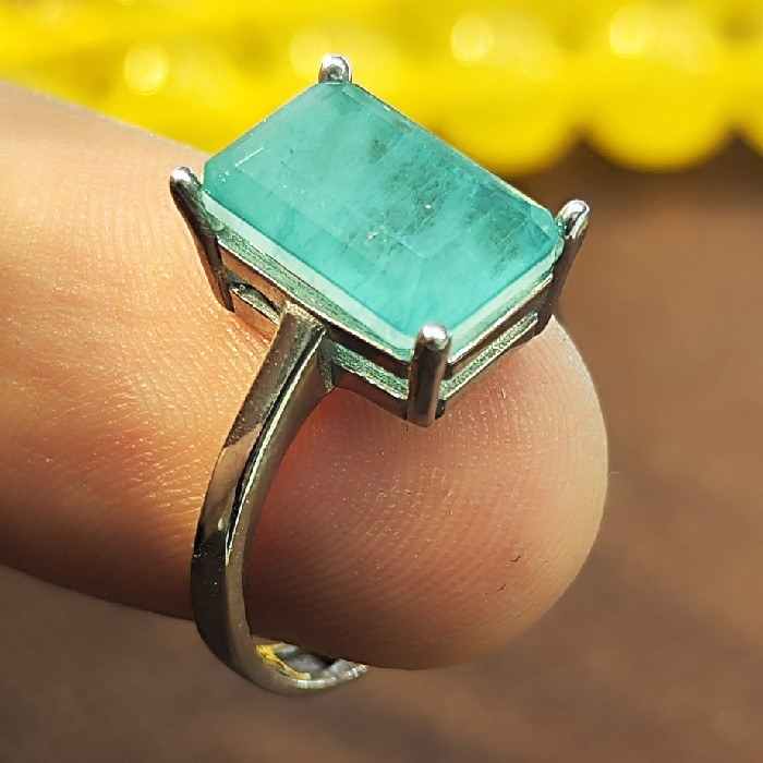 انگشتر نقره زنانه نقره جات بافندگان مدل سنگ تورمالین کد P654