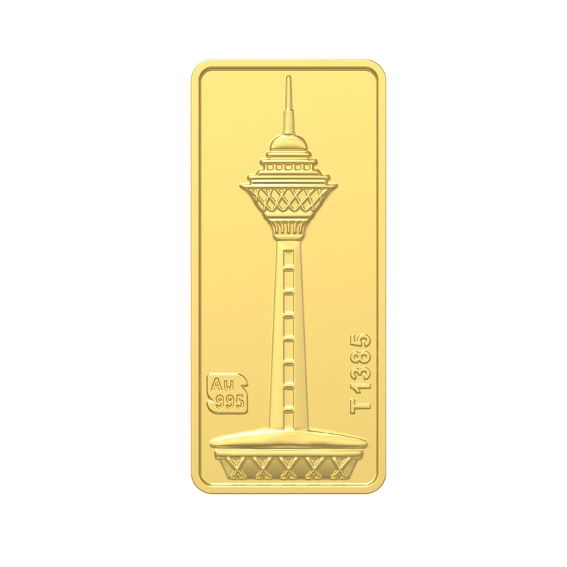 شمش طلا 24 عیار طلای محمد مدل برج میلاد کد G - 2