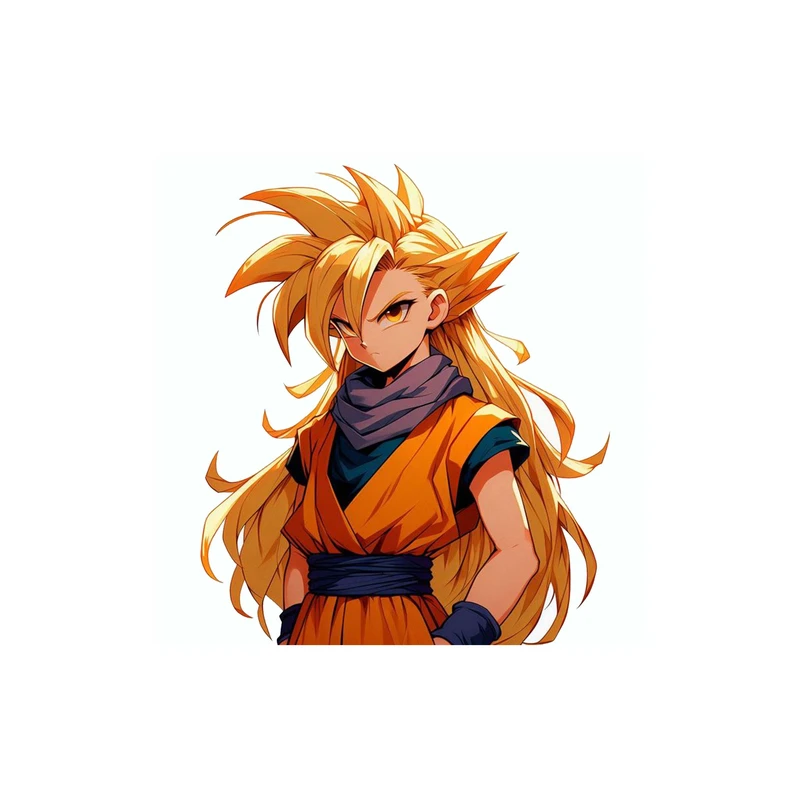 استیکر لپ تاپ و موبایل مدل انیمه طرح دراگون بال سان گوکو Dragon ball Son Goku کد 3691