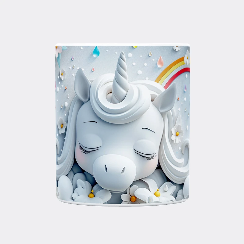 ماگ حس آمیزی طرح  تکشاخ کد 15 