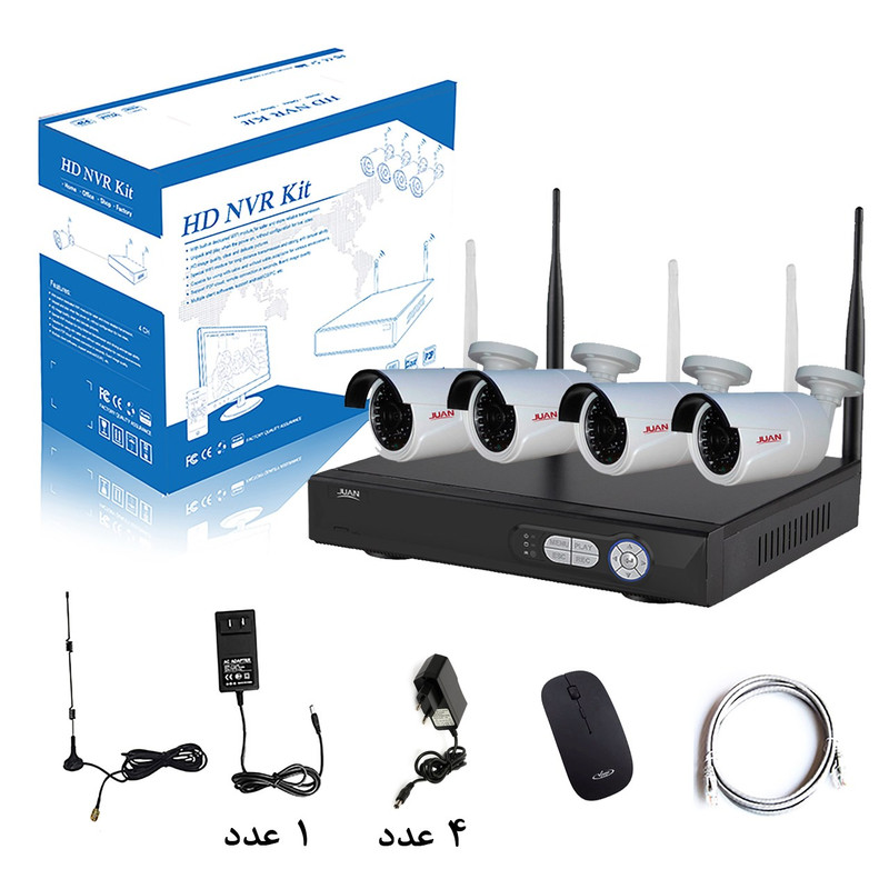 کیت وایرلس دوربین مداربسته برند ژوان مدل JA-K9604W-PE3020W