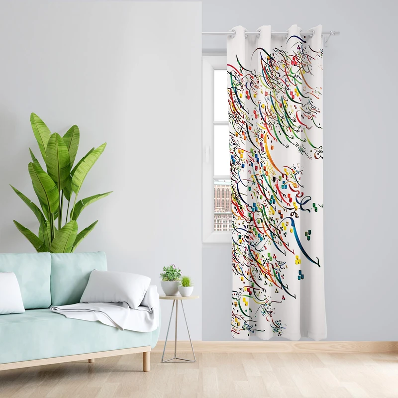 پرده مدل مخمل پانچی کد 1338 سایز 140x200 سانتی متر