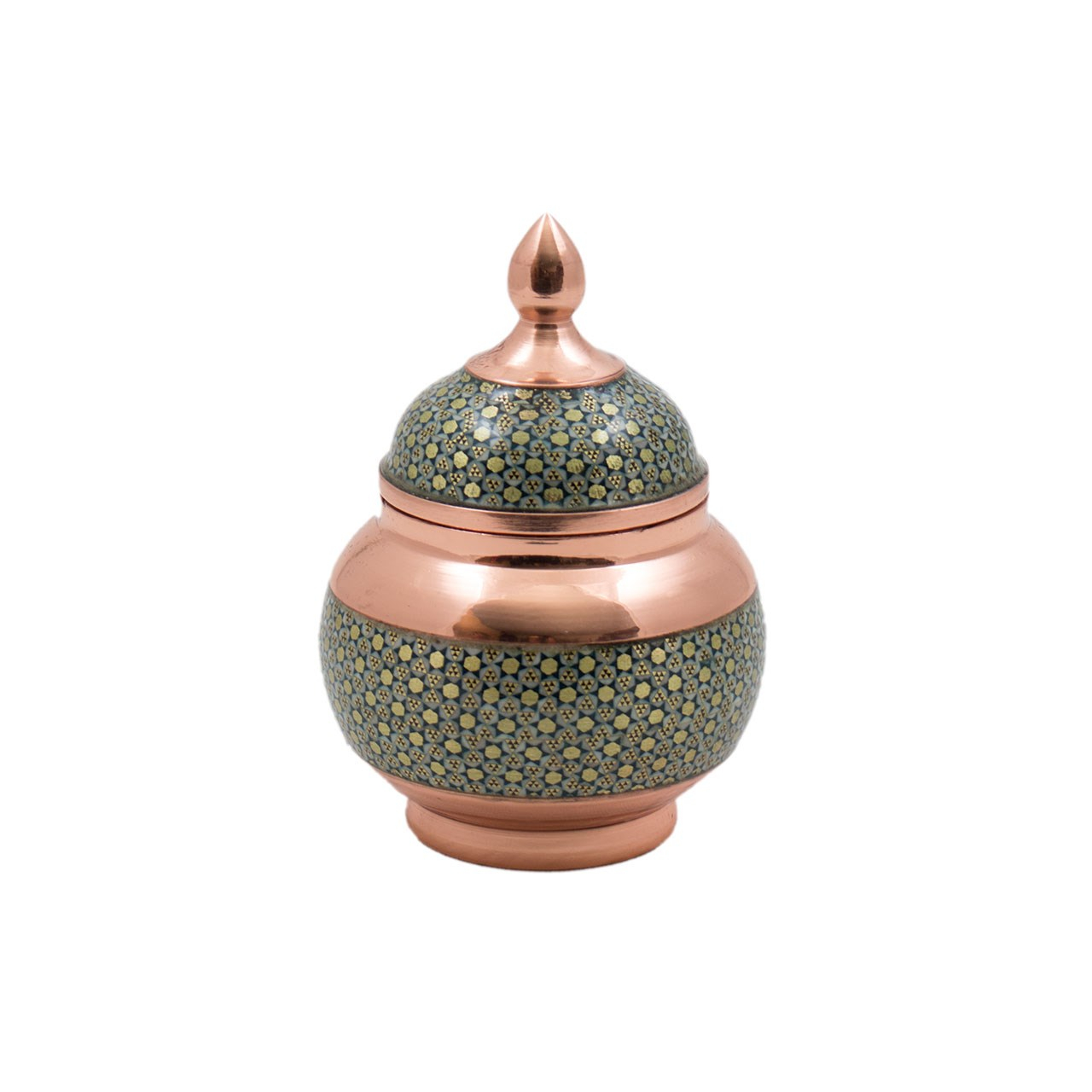 قندان خاتم کوب رستا طرح 1-13-121  ارتفاع 12 سانتی متر