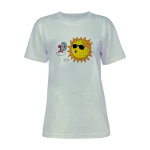 تی شرت آستین کوتاه زنانه مدل گرمه کد L182 رنگ طوسی