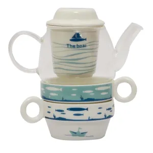 سرویس چای خوری 4 پارچه کوه شاپ مدل S44-1