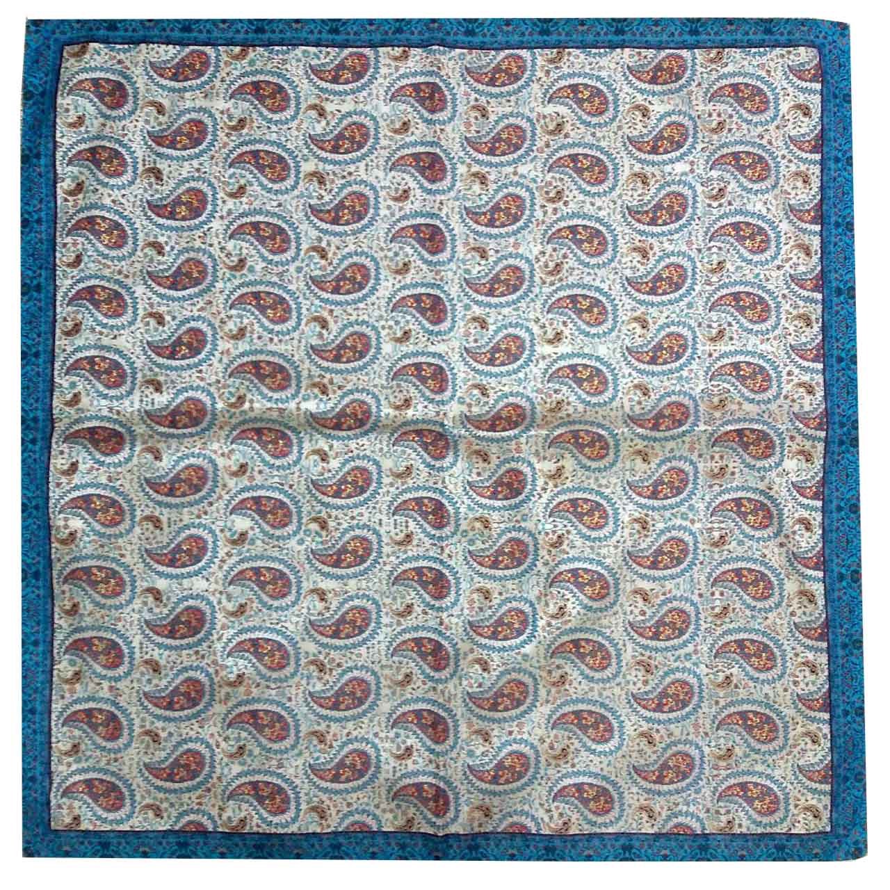رومیزی ترمه ابریشمی کد 2041 سایز 100 × 100 سانتی متر