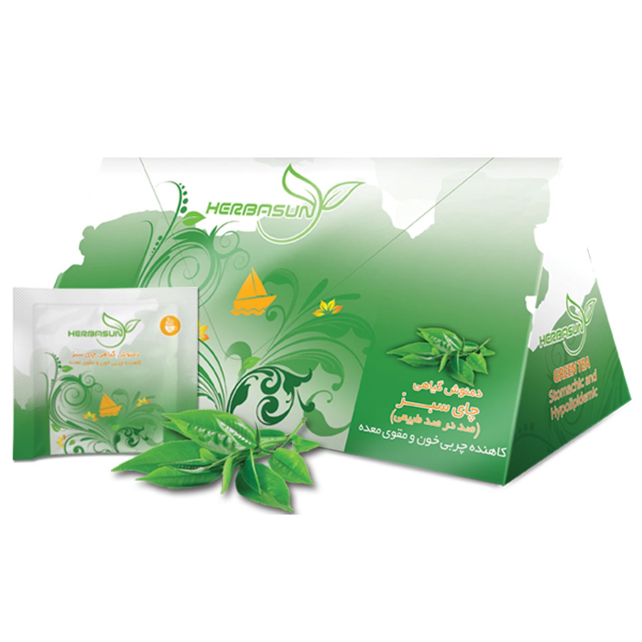 دمنوش گیاهی هرباسان مدل چای سبز بسته 20 عددی