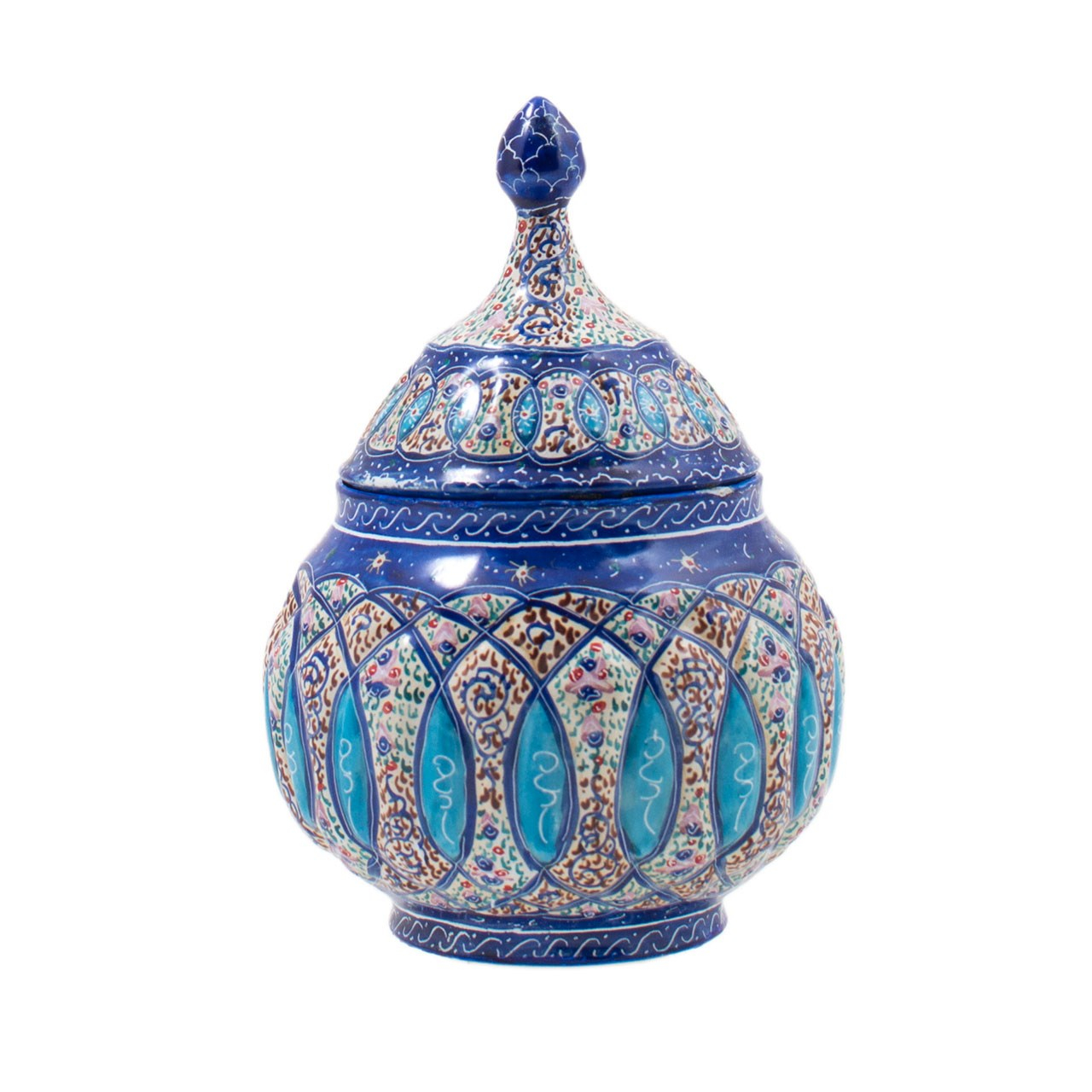 قندان میناکاری رستا طرح 14-17-102 ارتفاع 13 سانتی متر