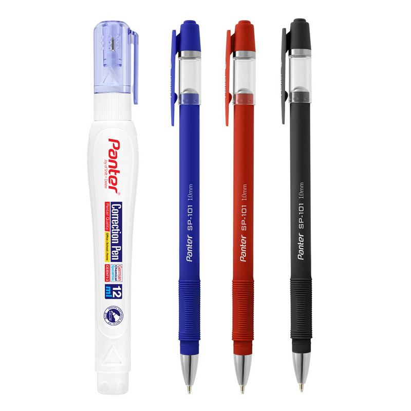 خودکار پنتر مدل SP101 کد 1014 بسته 3 عددی به همراه غلط گیر