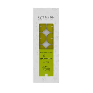 شمع معطر گلبیز مدل وارمر لیمو بسته 24 عددی