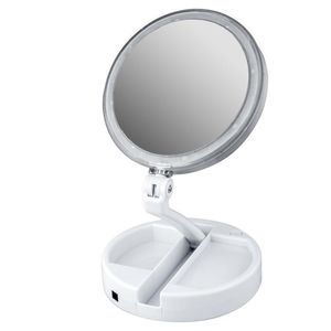 آینه آرایشی Foldaway مدل چراغ دار با قابلیت بزرگنمایی