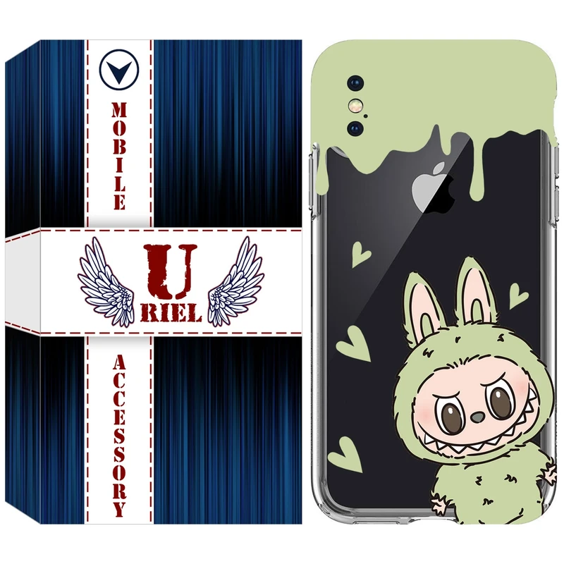کاور یوریل مدل Clear کد 132 طرح لبوبو Labubu مناسب برای گوشی موبایل اپل iPhone X / XS
