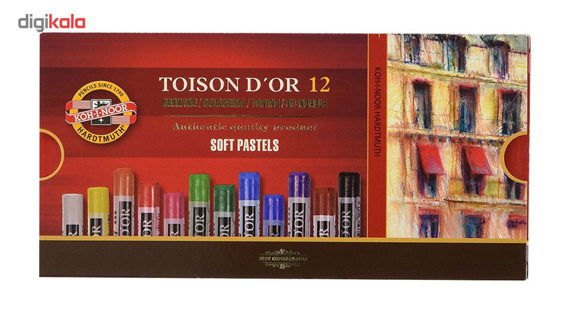 پاستل گچی 12 رنگ کوه نور مدل 8512