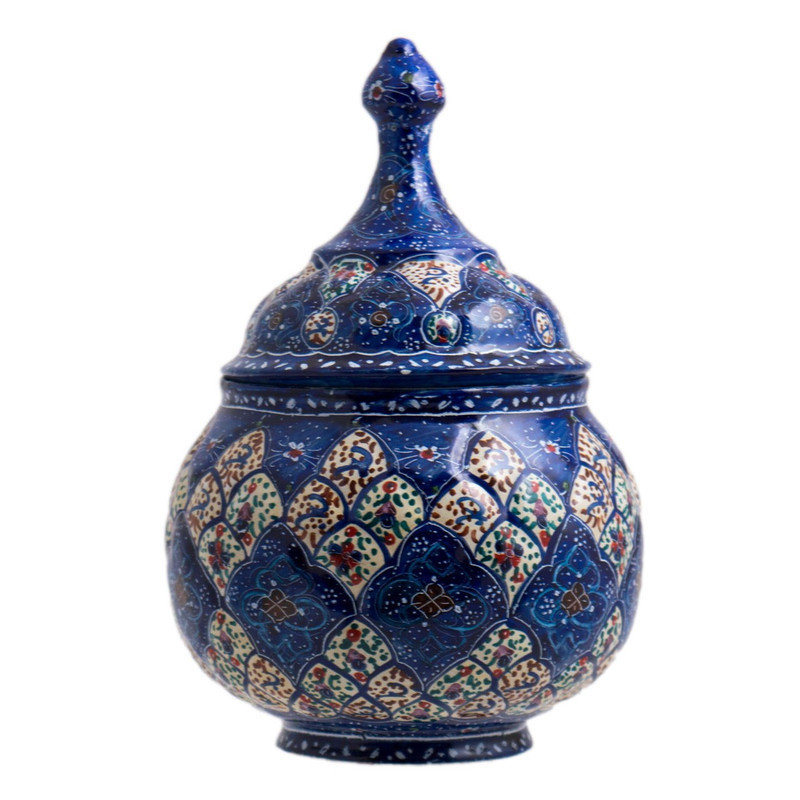 قندان میناکاری رستا طرح 15-17-102 ارتفاع 14 سانتی متر