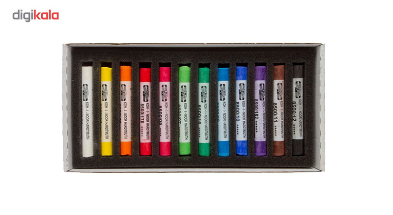 پاستل گچی 12 رنگ کوه نور مدل 8512