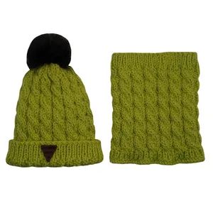 ست کلاه و شال گردن بافتنی بچگانه کد Avin 03