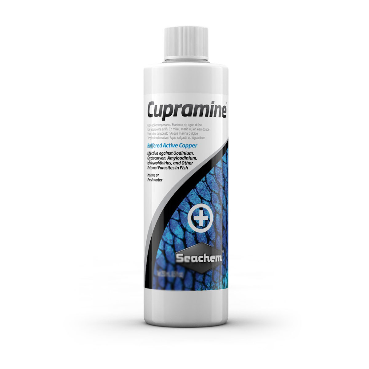 محلول ضد انگل آکواریوم سیچم کد 2399937b مدل Cupramine حجم 110 میلی لیتر