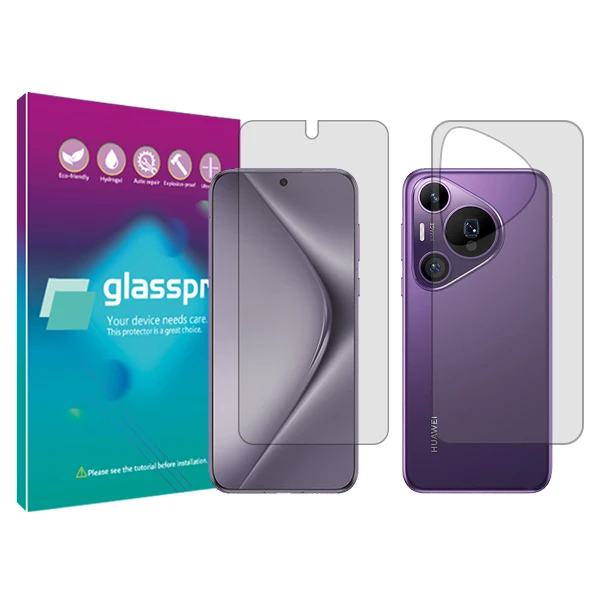 محافظ صفحه نمایش شفاف گلس پرو مدل Resistant‌ مناسب برای گوشی موبایل هوآوی  Pura 70 Pro به همراه محافظ پشت گوشی