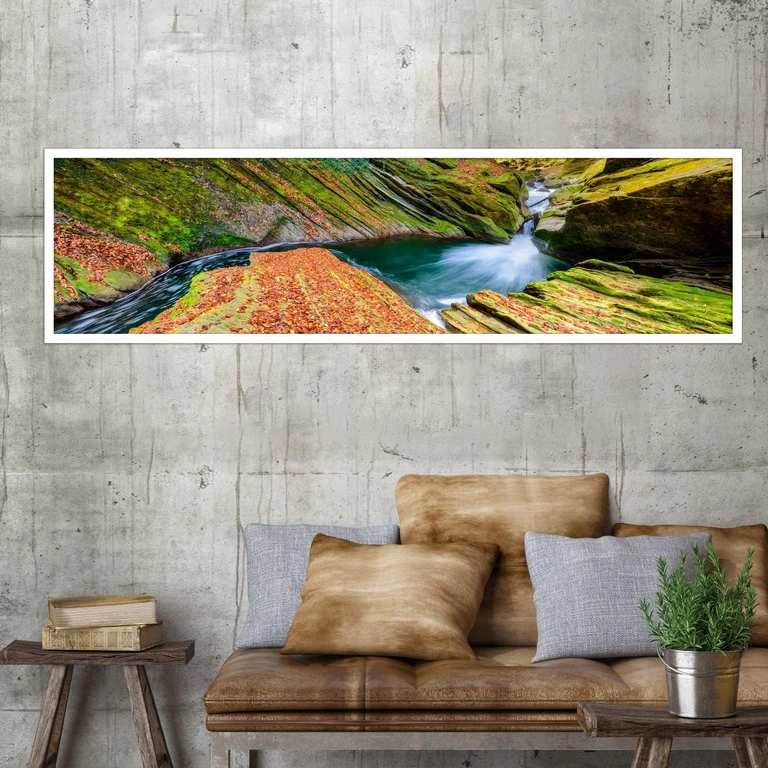 تابلو بکلیت طرح منظره رودخانه مدل کشیده W-7719