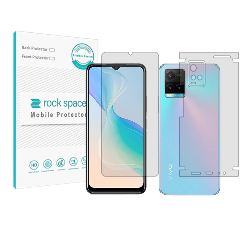 محافظ صفحه نمایش شفاف راک اسپیس مدل HyGEL مناسب برای گوشی موبایل ویوو Y33s به همراه محافظ پشت گوشی