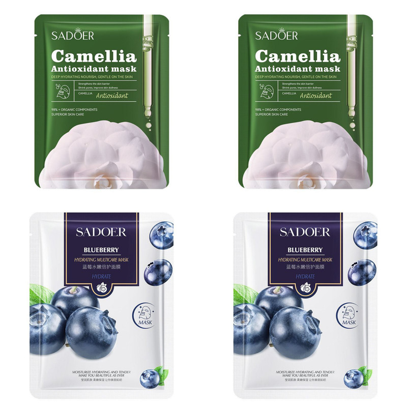 ماسک صورت سادور مدل 01 مناسب برای انواع پوست وزن 25 گرم بسته 4 عددی