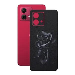 Remax cover sticker Leth model black rose design suitable for Motorola Moto G84 mobile phone