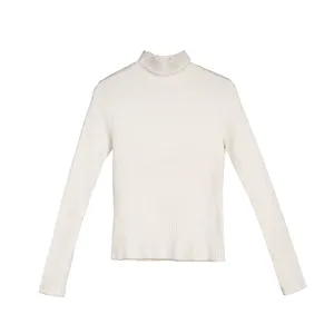 پلیور یقه اسکی زنانه کوی مدل 687 کبریتی رنگ شیری