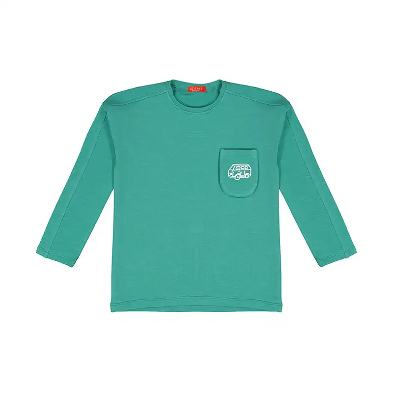 تی شرت آستین بلند پسرانه رُزمی مدل ds987