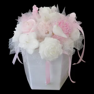 شمع باکس گل جاودان مدل اسا کد 105