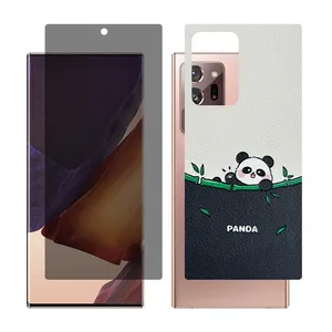 Glass Together model privacy glass screen protector suitable for Samsung Galaxy Note20 Ultra 5G mobile phone with cover sticker on the back of the phone