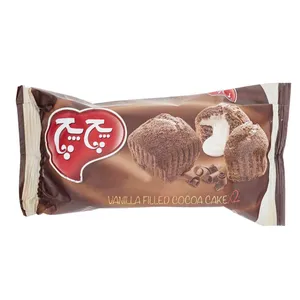 کیک دوقلو کاکائویی با مغز کرم وانیل پچ پچ مقدار 70 گرم