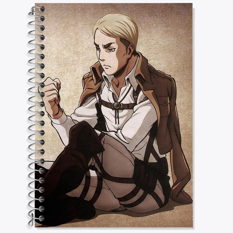 دفتر زبان 50 برگ خندالو مدل دو خط طرح اروین اسمیت انیمه اتک آن تایتان Attack on Titan کد 11013