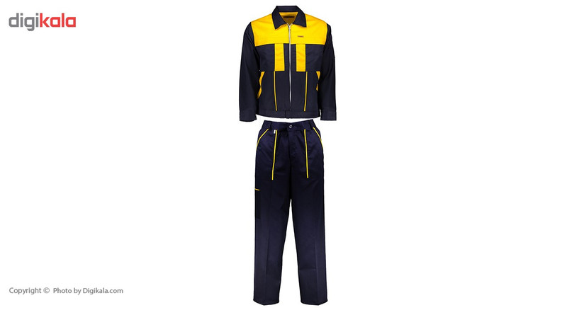 کاپشن و شلوار مهندسی تیک مک مدل زرد سرمه ای