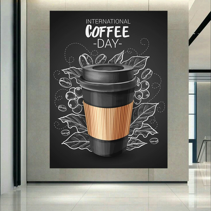 تابلو بوم طرح مخمل مدل قهوه COFFEE DAY کد PD847