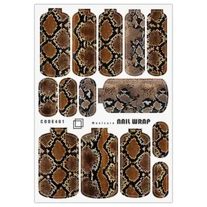 برچسب ناخن مدل نیل رپ پوست مار کد 401