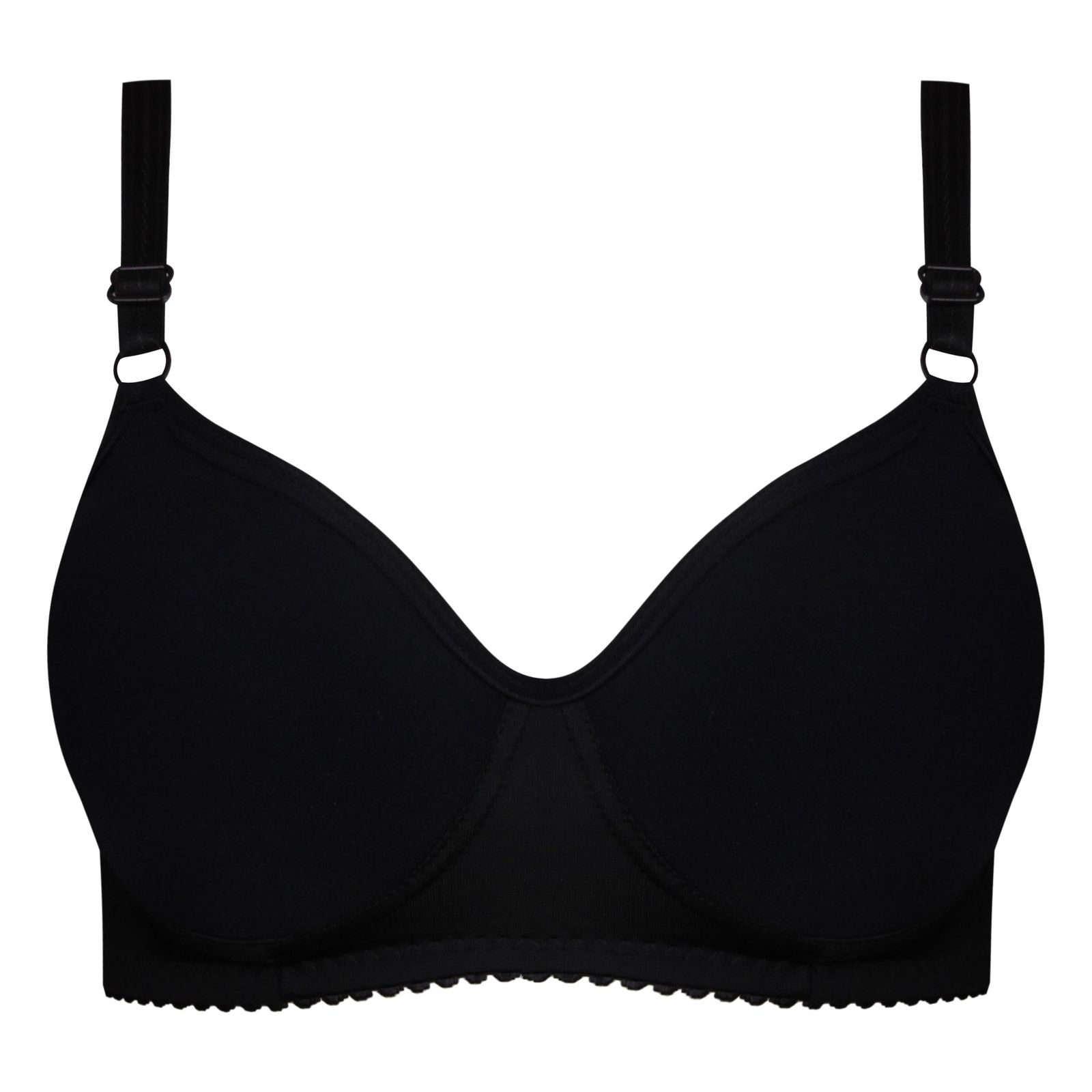 سوتین زنانه ماییلدا مدل بدون فنر کاپ اسفنجی کد 4974 رنگ مشکی -  - 2