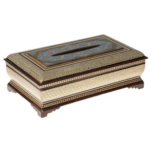 جعبه دستمال کاغذی خاتم  اثر کروبی کد 65