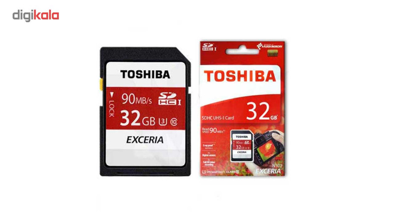 کارت حافظه SDHC توشیبا مدل Exceria N302 کلاس 10 استاندارد UHS-I U3 سرعت 90MBps ظرفیت 32 گیگابایت