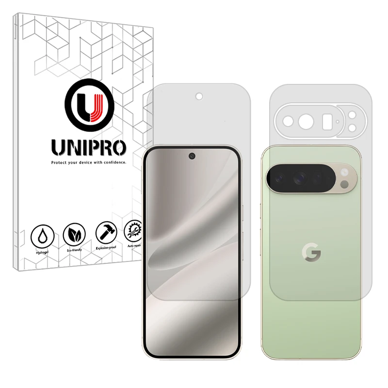 محافظ صفحه نمایش مات یونی پرو مدل Star 5 مناسب برای گوشی موبایل گوگل Pixel 10 Pro XL به همراه محافظ پشت گوشی