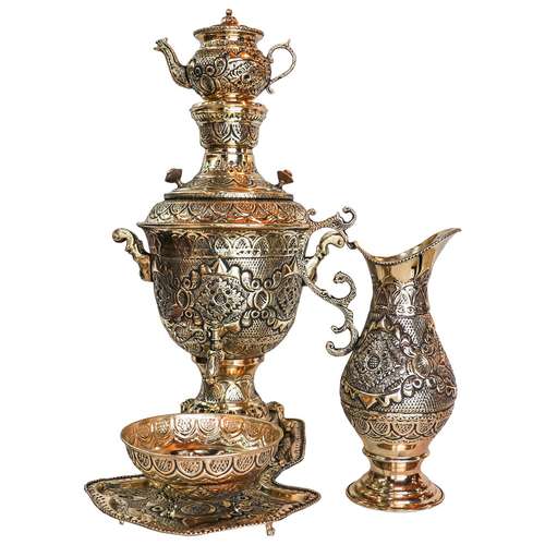 سرویس 5 پارچه سماور زغالی مدل 453427