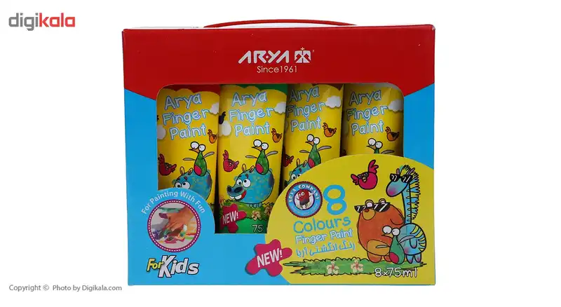رنگ انگشتی 8 رنگ آریا مدل 7014 حجم 75 میلی لیتر