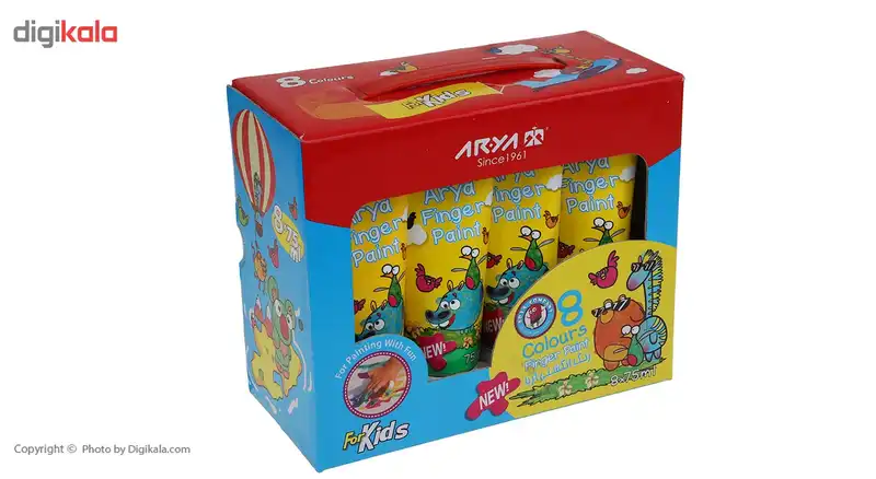 رنگ انگشتی 8 رنگ آریا مدل 7014 حجم 75 میلی لیتر